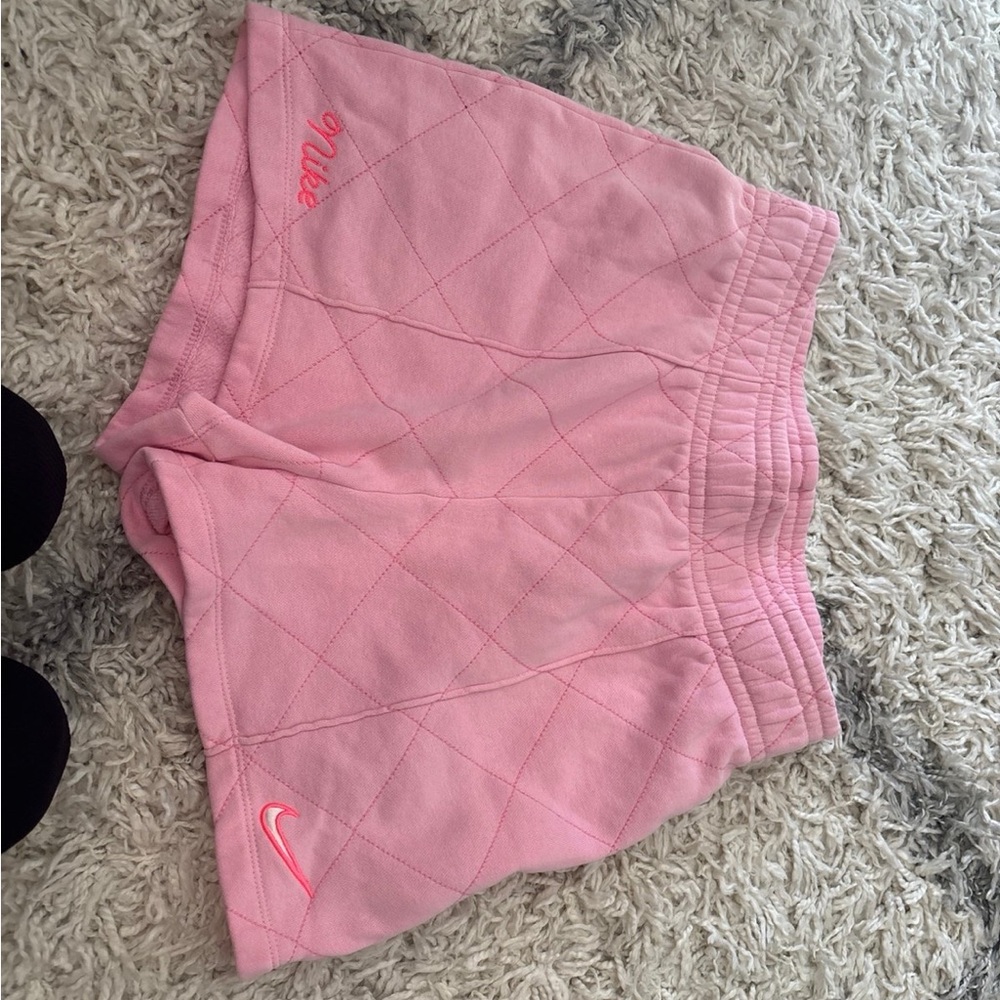 Nike Women's Athletic Pink Quilted Shorts